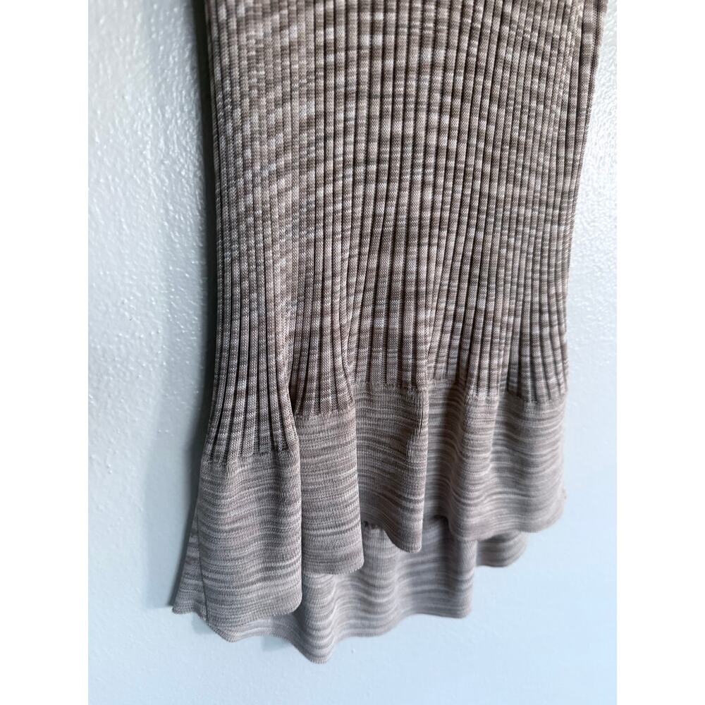 TED BAKER tan stretch Rayon Ribbed Tank sleeveless beige Kcate blouse top - Picture 8 of 13